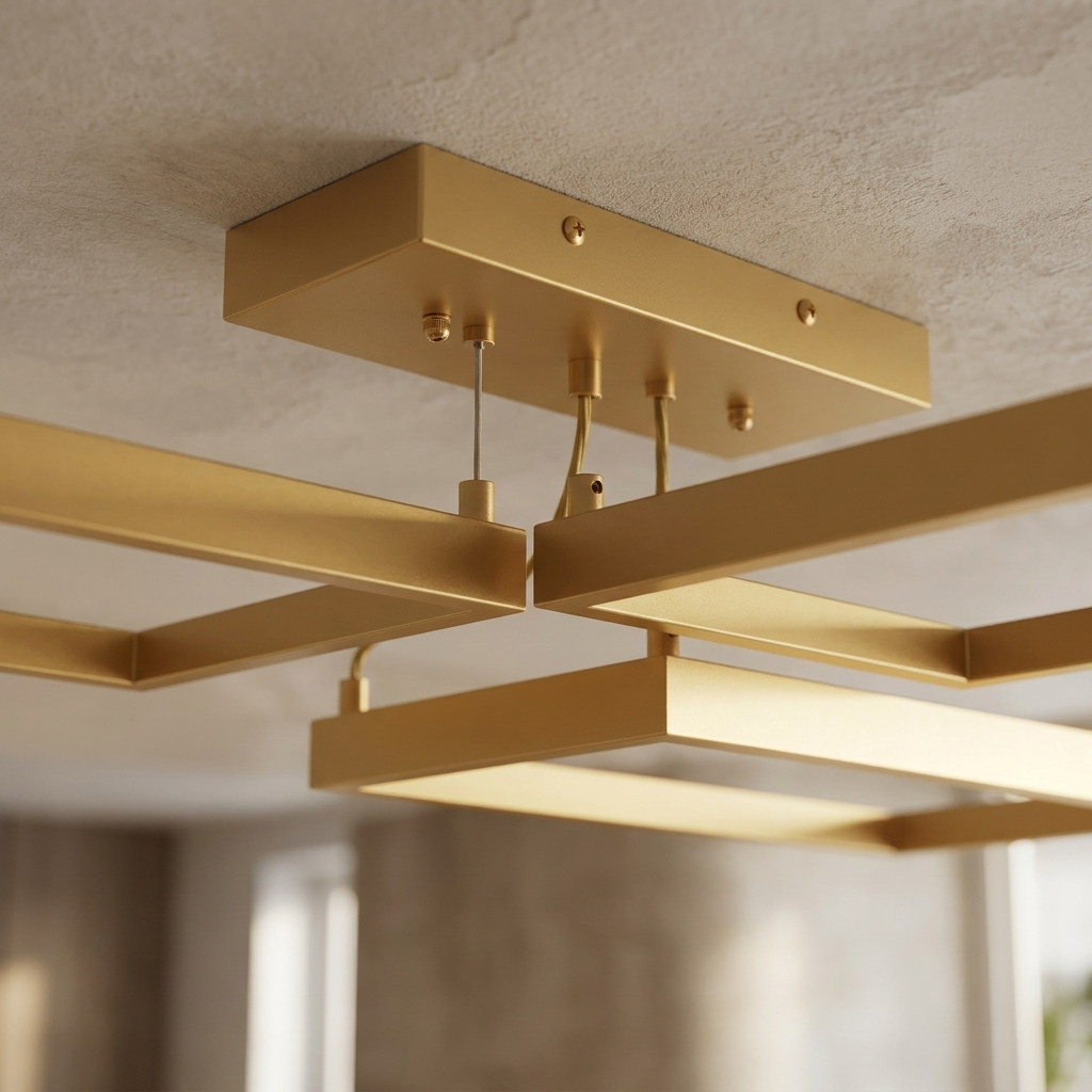 LED Chandelier Square Lamp lifestyle image - Higgsfield lux20v1 - a4