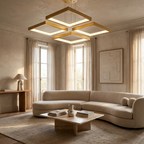 LED Chandelier Square Lamp lifestyle image - Higgsfield lux20v1 - a5