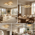 LED Chandelier Square Lamp lifestyle image - Higgsfield lux20v1 - a18