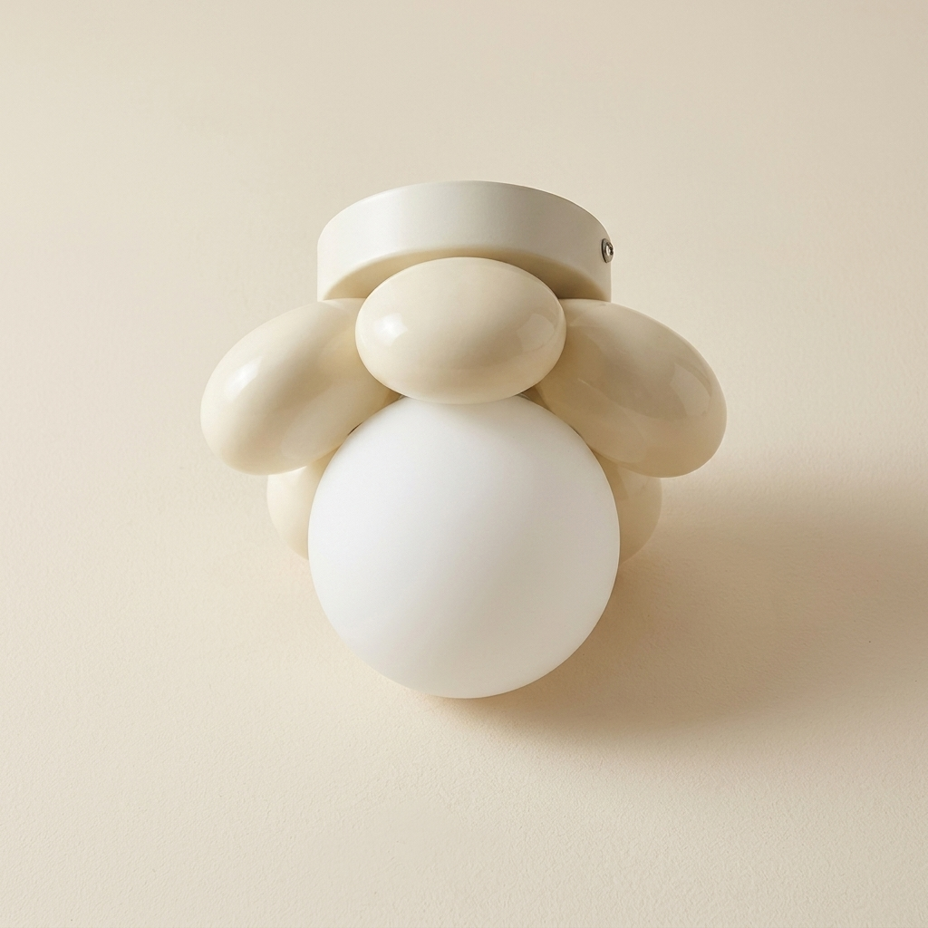 Ceiling Light with Scandinavian flowers lifestyle image - Higgsfield lux20v1 - a1
