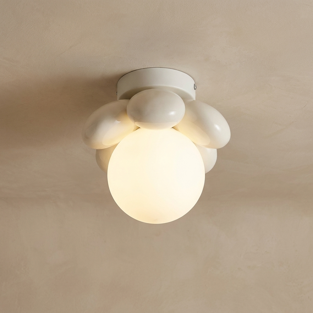 Ceiling Light with Scandinavian flowers lifestyle image - Higgsfield lux20v1 - a2