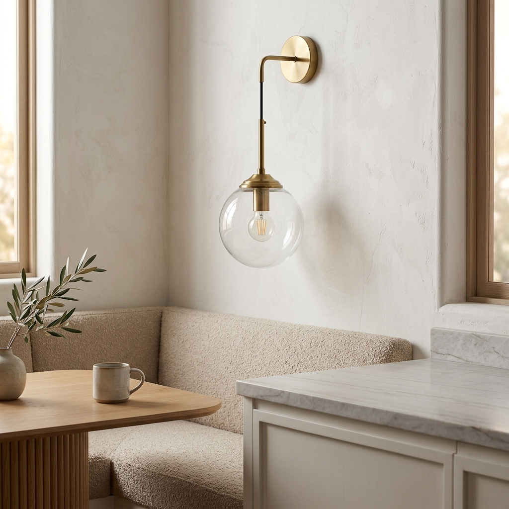 Shiny Nordic Globe Wall Light lifestyle image - Higgsfield lux20v1 - a10