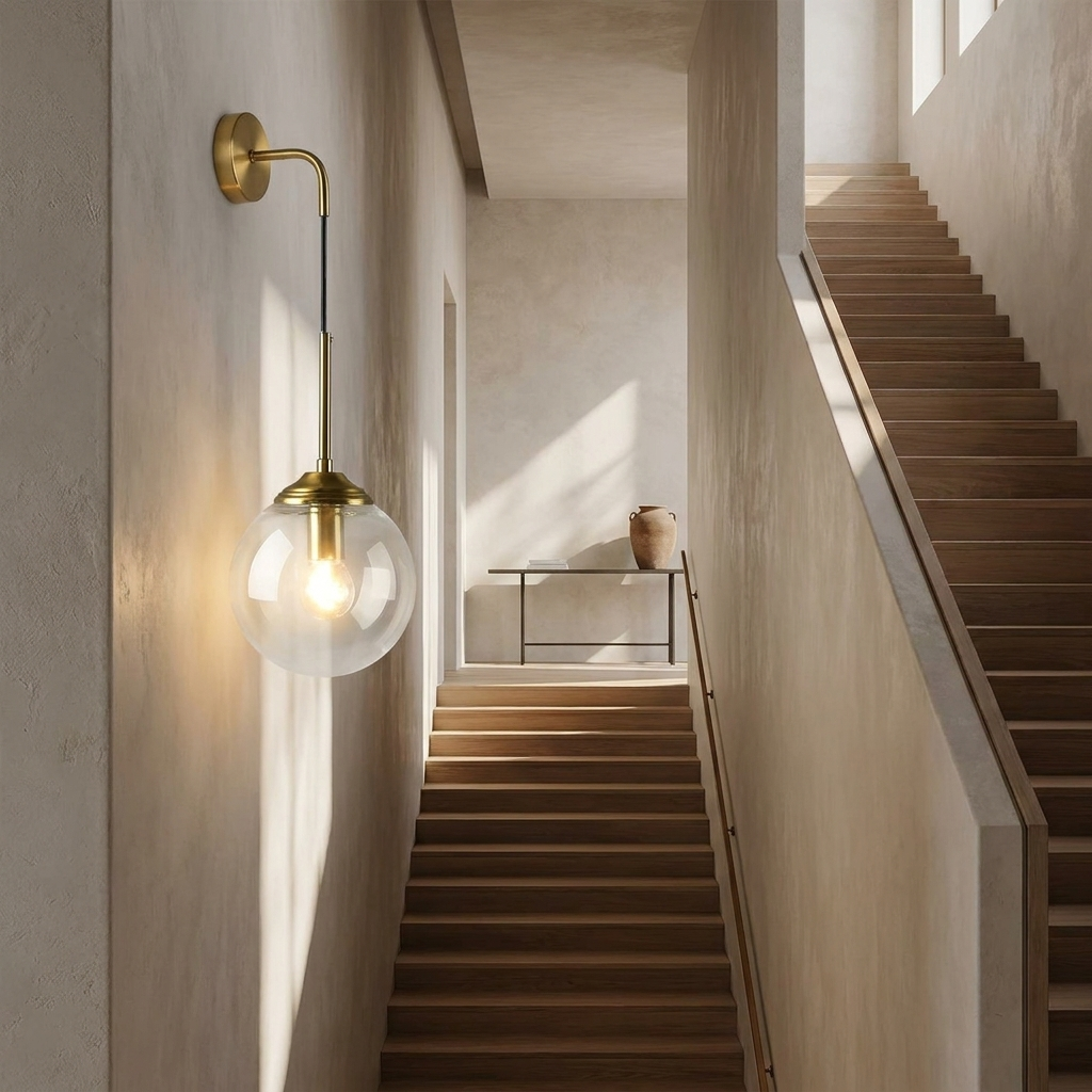Shiny Nordic Globe Wall Light lifestyle image - Higgsfield lux20v1 - a11