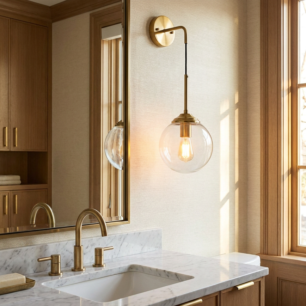 Shiny Nordic Globe Wall Light lifestyle image - Higgsfield lux20v1 - a12