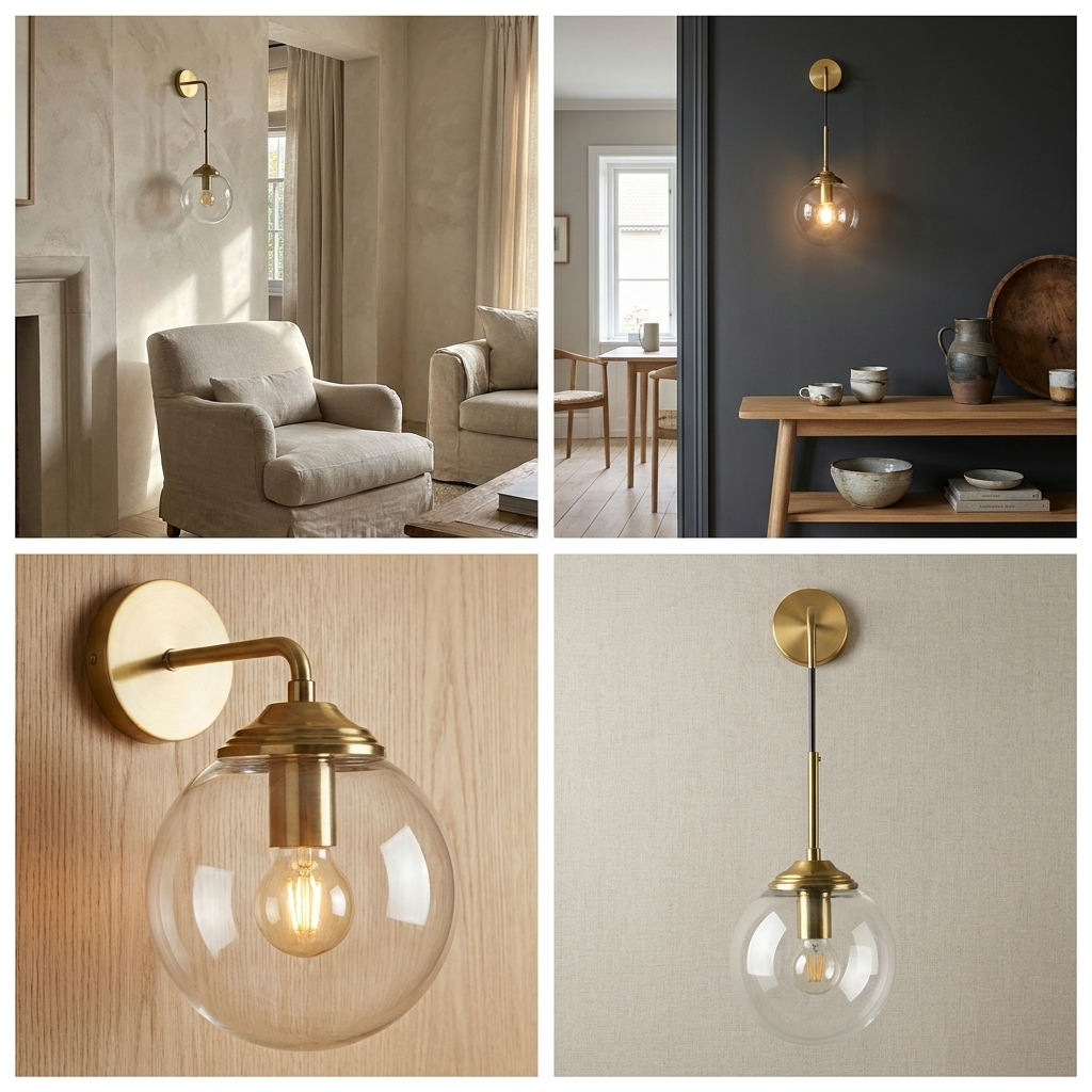 Shiny Nordic Globe Wall Light lifestyle image - Higgsfield lux20v1 - a18