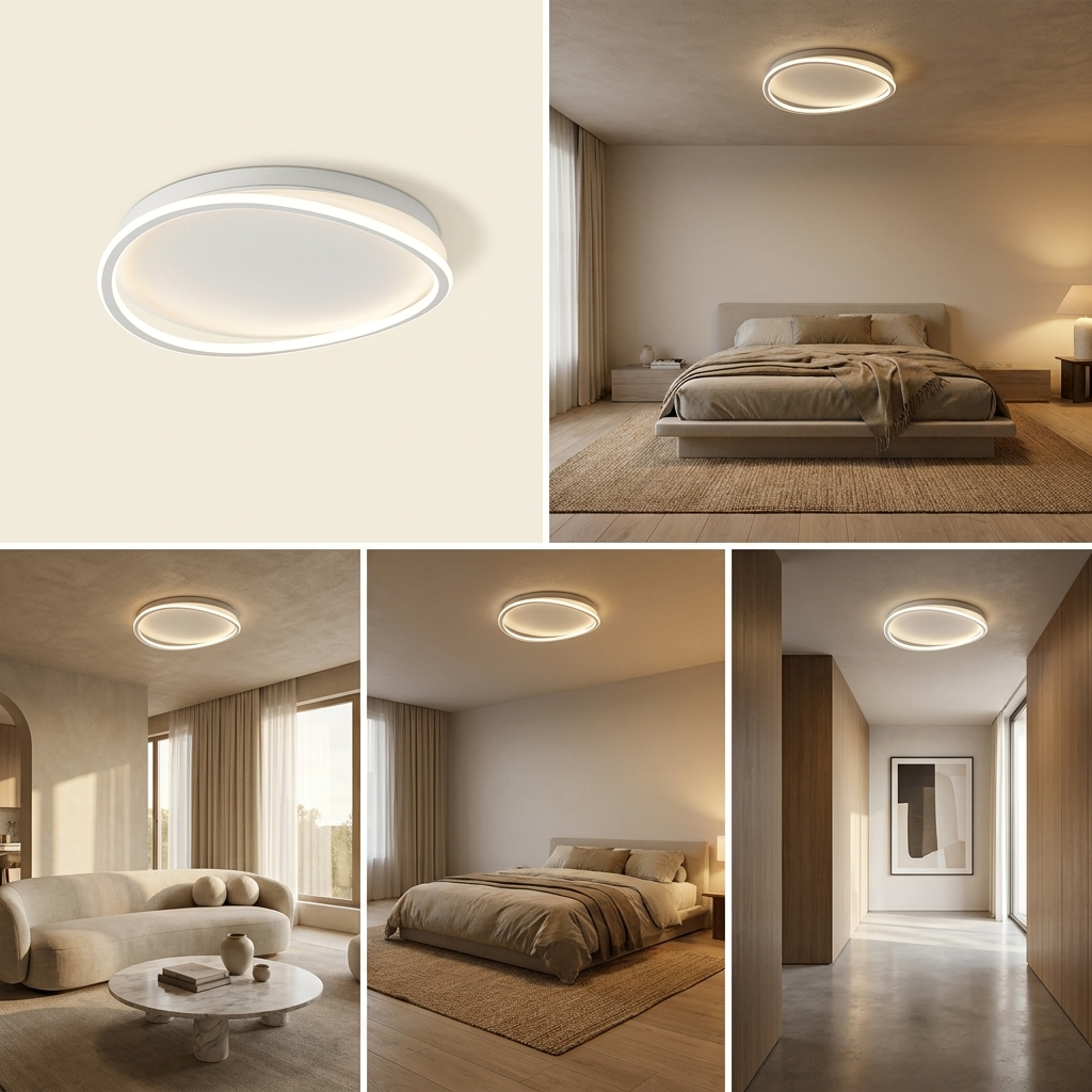 Futura Modern LED Ceiling Light lifestyle image - Higgsfield lux20v1 - hero
