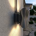Solara - Modern waterproof LED outdoor wall lights made of aluminum lifestyle image - Higgsfield lux20v1 - a4