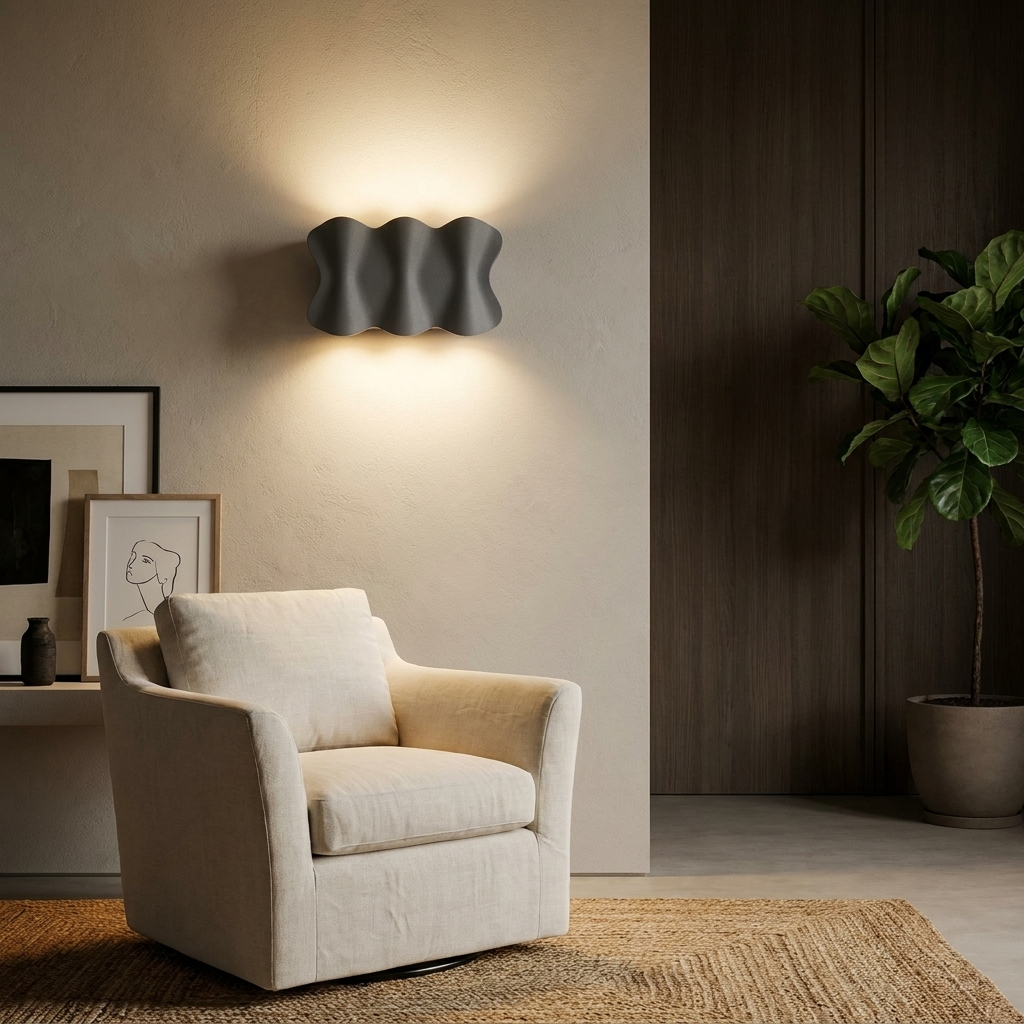 Solara - Modern waterproof LED outdoor wall lights made of aluminum lifestyle image - Higgsfield lux20v1 - a6