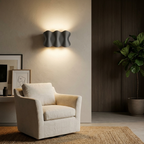 Solara - Modern waterproof LED outdoor wall lights made of aluminum lifestyle image - Higgsfield lux20v1 - a6