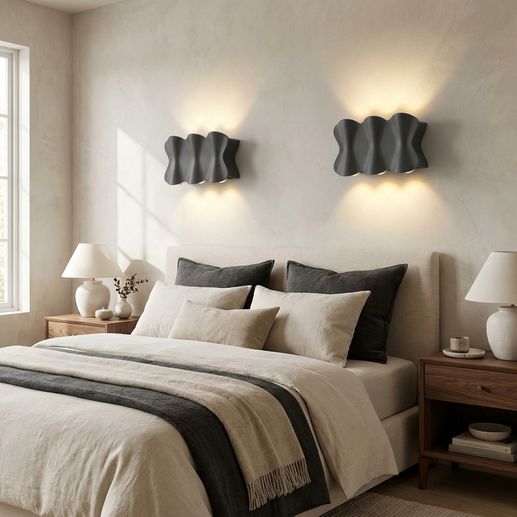 Solara - Modern waterproof LED outdoor wall lights made of aluminum lifestyle image - Higgsfield lux20v1 - a8