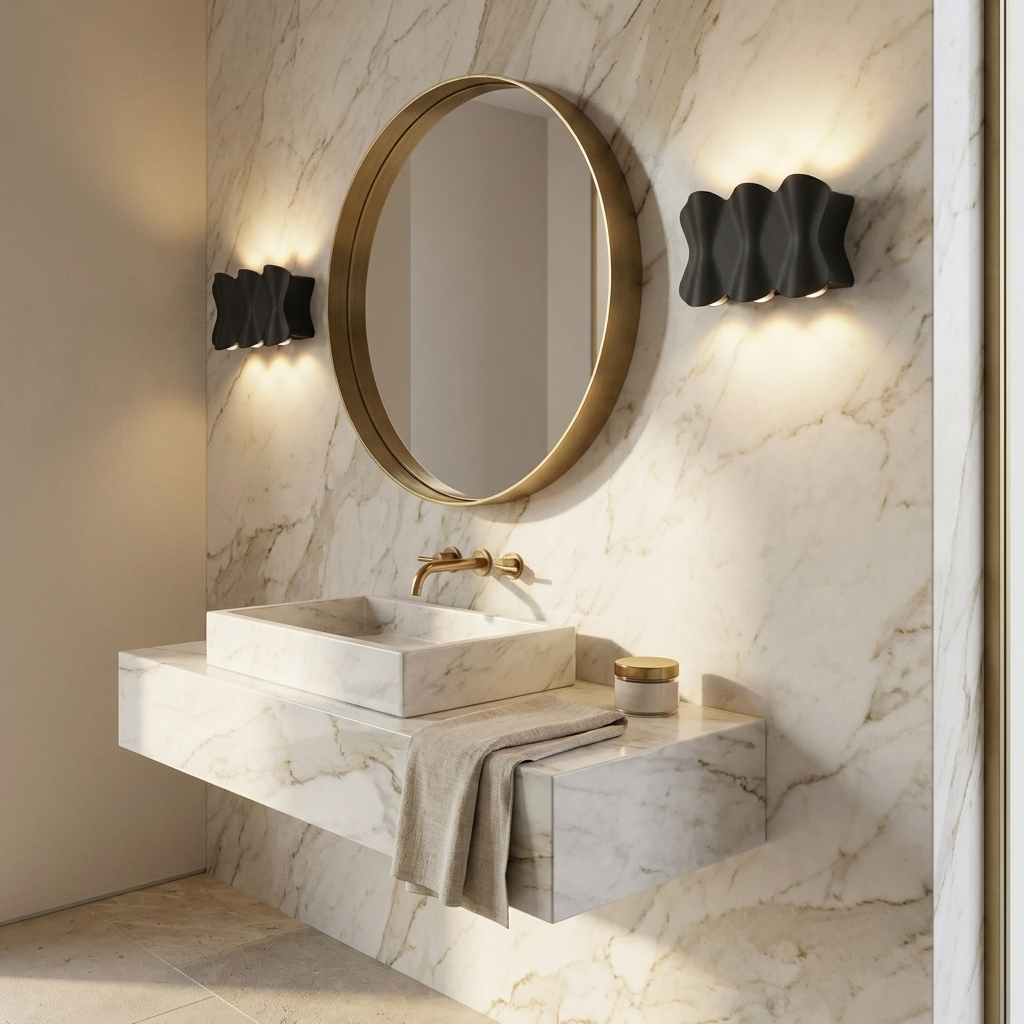 Solara - Modern waterproof LED outdoor wall lights made of aluminum lifestyle image - Higgsfield lux20v1 - a12