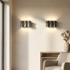 Solara - Modern waterproof LED outdoor wall lights made of aluminum lifestyle image - Higgsfield lux20v1 - a17