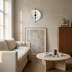 Nordic Round Resin Wall Ligh lifestyle image - Higgsfield lux20v1 - a5