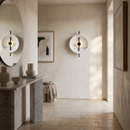 Nordic Round Resin Wall Ligh lifestyle image - Higgsfield lux20v1 - a9