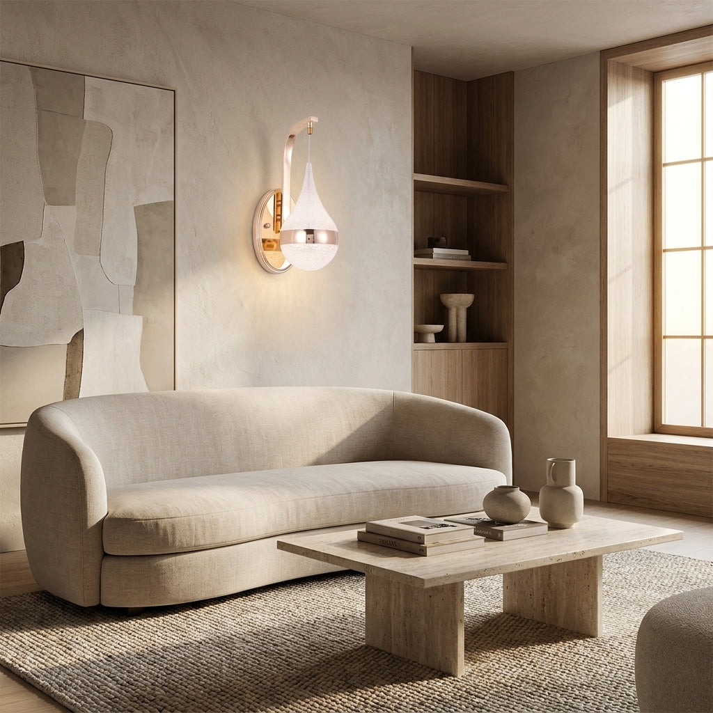 Drop Shape Modern LED Wall Light lifestyle image - Higgsfield lux20v1 - a5