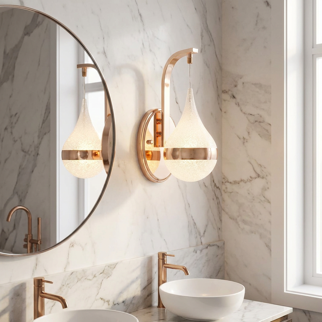 Drop Shape Modern LED Wall Light lifestyle image - Higgsfield lux20v1 - a12