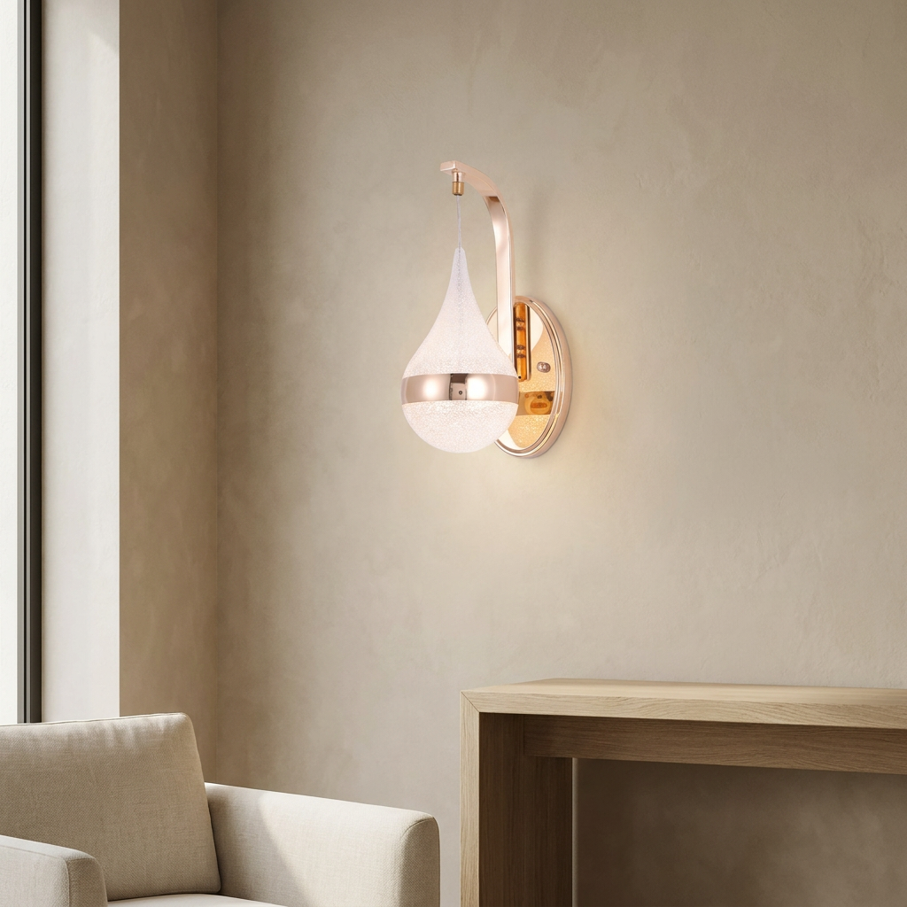 Drop Shape Modern LED Wall Light lifestyle image - Higgsfield lux20v1 - a17
