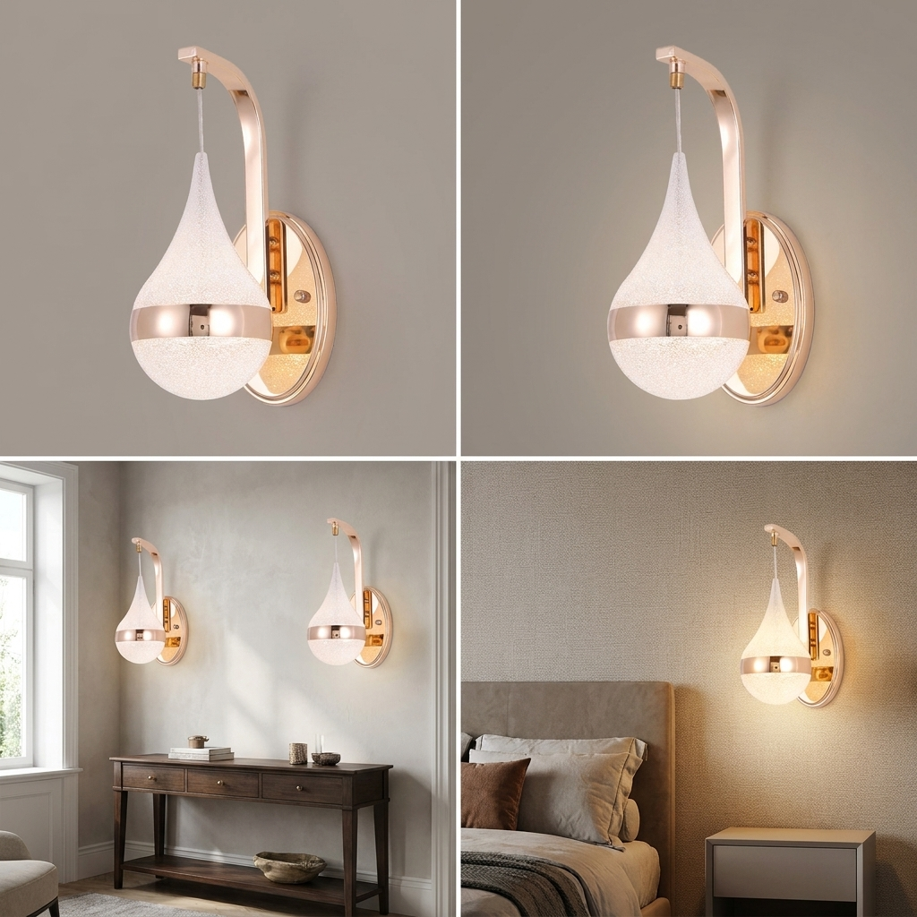 Drop Shape Modern LED Wall Light lifestyle image - Higgsfield lux20v1 - a18
