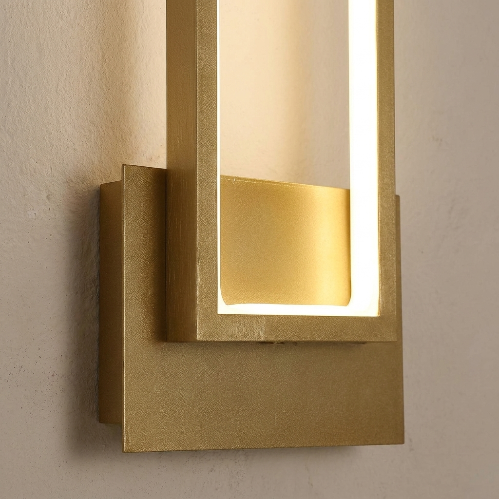 Luxurious Gold LED Light Minimalist Design lifestyle image - Higgsfield lux20v1 - a3