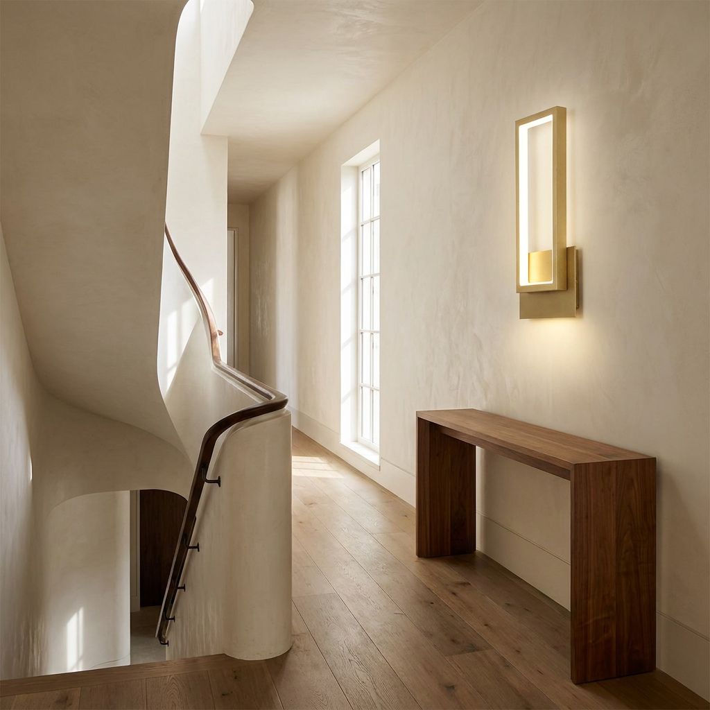 Luxurious Gold LED Light Minimalist Design lifestyle image - Higgsfield lux20v1 - a11