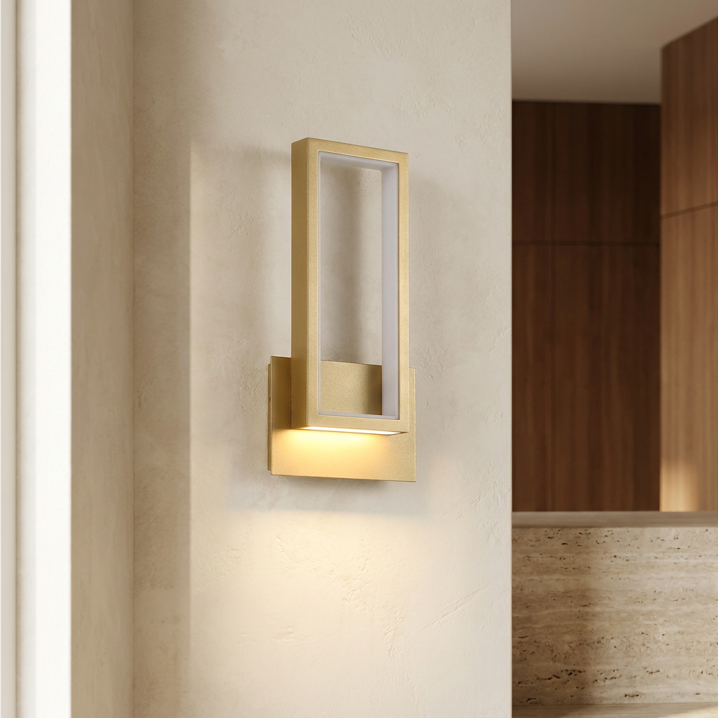 Luxurious Gold LED Light Minimalist Design lifestyle image - Higgsfield lux20v1 - a17