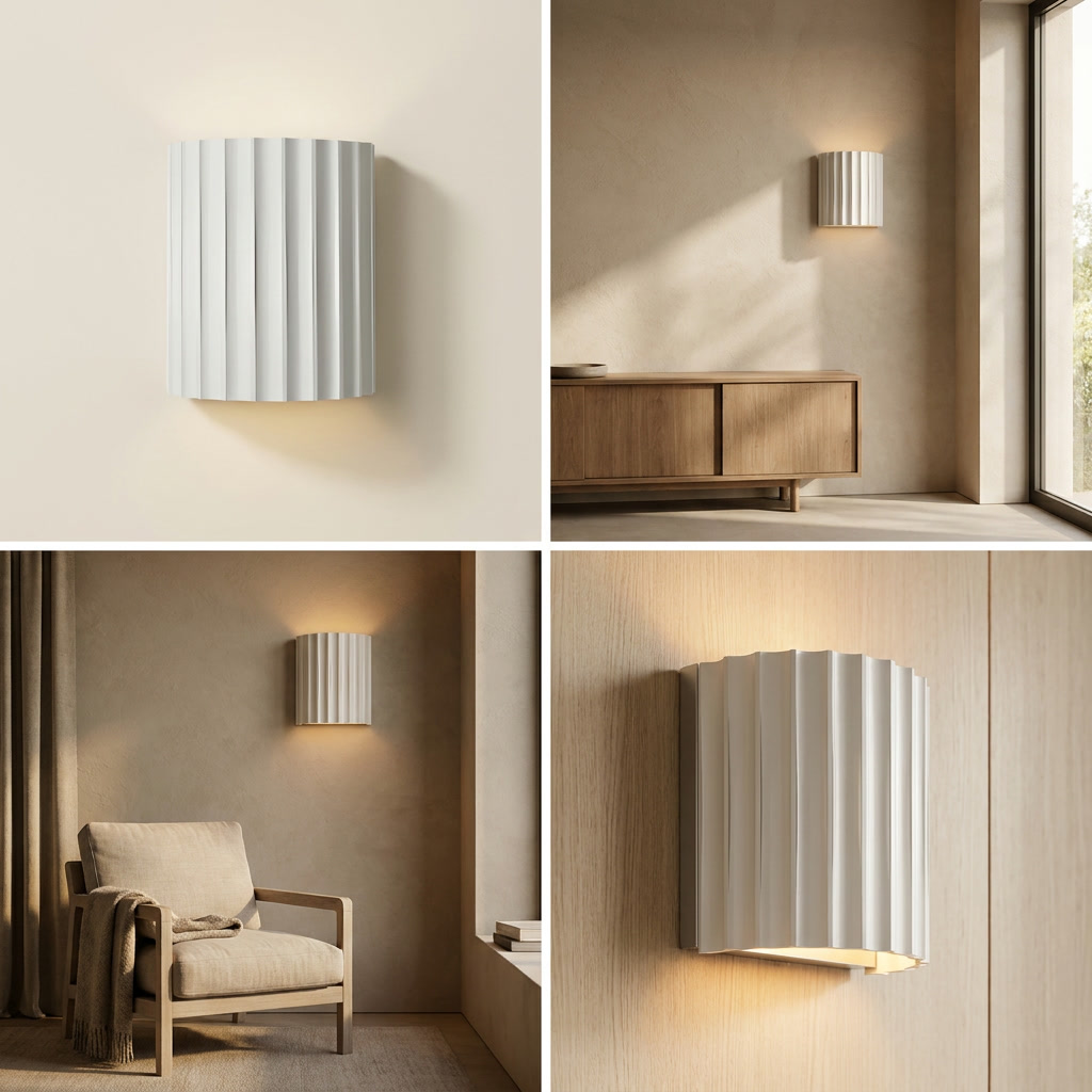 Nordic Resin Clarity Minimalist Wall Light lifestyle image - Higgsfield lux20v1 - hero