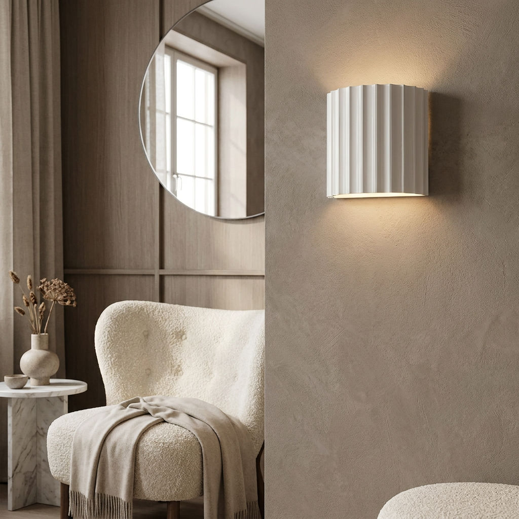 Nordic Resin Clarity Minimalist Wall Light lifestyle image - Higgsfield lux20v1 - a14