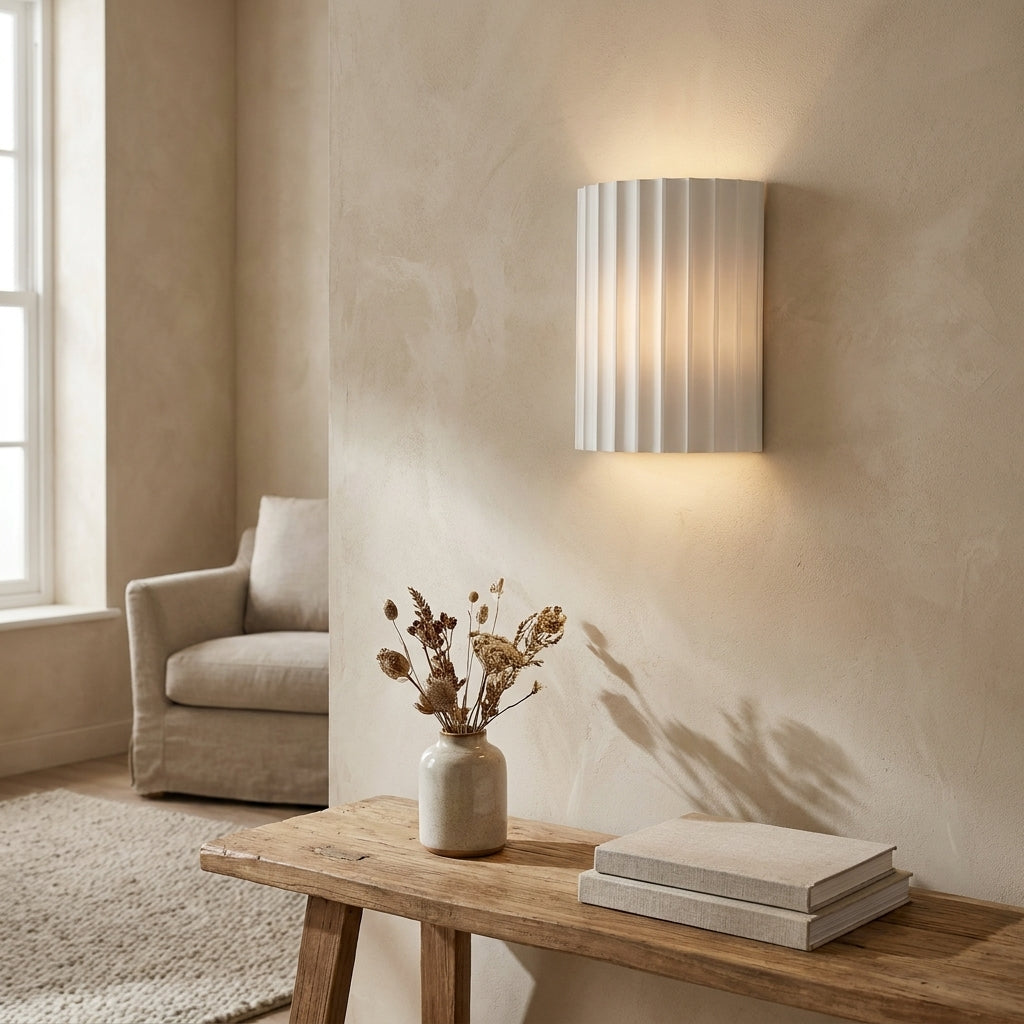 Nordic Resin Clarity Minimalist Wall Light lifestyle image - Higgsfield lux20v1 - a18