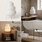 Japanese Wabi Sabi White Rice Paper Table Lamp lifestyle image - Higgsfield lux20v1 - a4