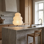 Japanese Wabi Sabi White Rice Paper Table Lamp lifestyle image - Higgsfield lux20v1 - a10