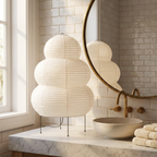 Japanese Wabi Sabi White Rice Paper Table Lamp lifestyle image - Higgsfield lux20v1 - a12