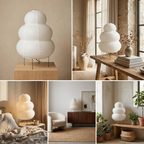 Japanese Wabi Sabi White Rice Paper Table Lamp lifestyle image - Higgsfield lux20v1 - a18