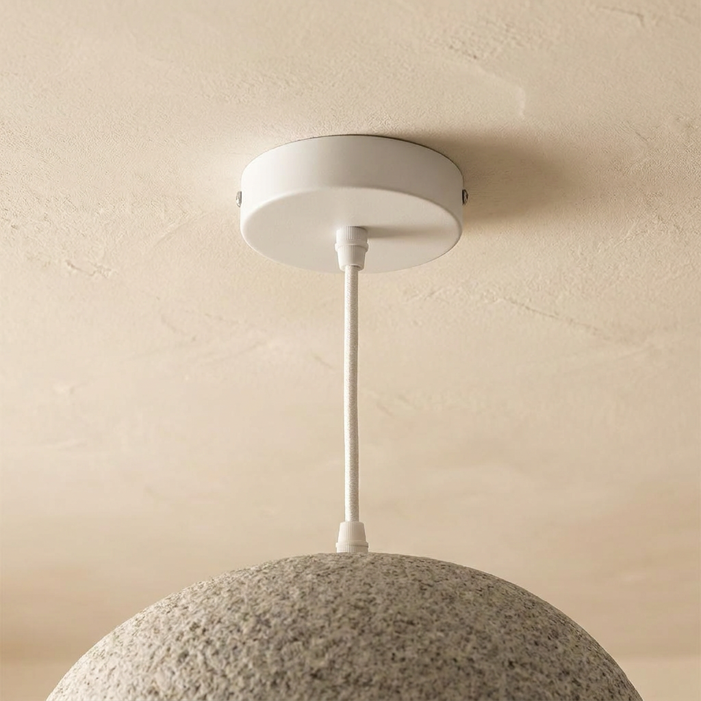 Nordic Wabi Sabi Fiberglass Pendant Light lifestyle image - Higgsfield lux20v1 - a4