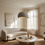 Nordic Wabi Sabi Fiberglass Pendant Light lifestyle image - Higgsfield lux20v1 - a5