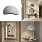 Nordic Wabi Sabi Fiberglass Pendant Light lifestyle image - Higgsfield lux20v1 - a9