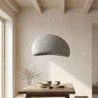 Nordic Wabi Sabi Fiberglass Pendant Light lifestyle image - Higgsfield lux20v1 - a17