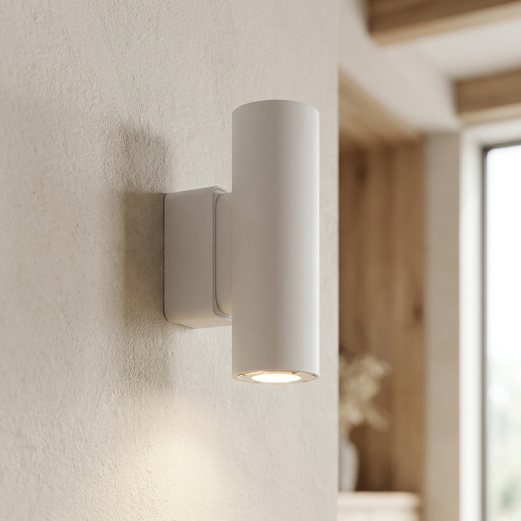 Midnight Glow Minimalist Cement Indoor Outdoor Wall Light lifestyle image - Higgsfield lux20v1 - a4
