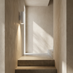 Midnight Glow Minimalist Cement Indoor Outdoor Wall Light lifestyle image - Higgsfield lux20v1 - a11