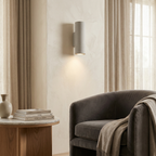 Midnight Glow Minimalist Cement Indoor Outdoor Wall Light lifestyle image - Higgsfield lux20v1 - a14