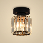 Minimalist Glow Black Flush Mount lifestyle image - Higgsfield lux20v1 - hero
