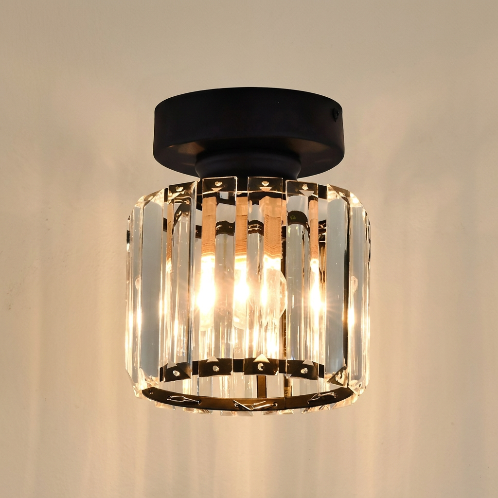 Minimalist Glow Black Flush Mount lifestyle image - Higgsfield lux20v1 - a1