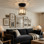 Minimalist Glow Black Flush Mount lifestyle image - Higgsfield lux20v1 - a6