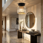 Minimalist Glow Black Flush Mount lifestyle image - Higgsfield lux20v1 - a9
