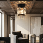 Minimalist Glow Black Flush Mount lifestyle image - Higgsfield lux20v1 - a14