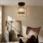 Minimalist Glow Black Flush Mount lifestyle image - Higgsfield lux20v1 - a16