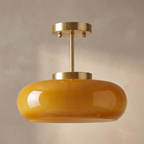 Shard Nordic Brass Glass Pendant Light lifestyle image - Higgsfield lux20v1 - a2