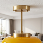 Shard Nordic Brass Glass Pendant Light lifestyle image - Higgsfield lux20v1 - a4