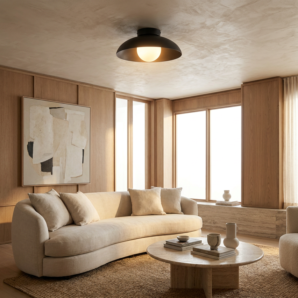 Radiant Translucent Glow Nordic Glass Ceiling Light lifestyle image - Higgsfield lux20v1 - a5
