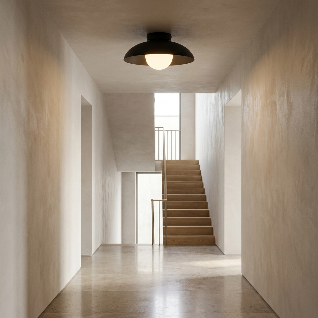 Radiant Translucent Glow Nordic Glass Ceiling Light lifestyle image - Higgsfield lux20v1 - a11