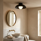 Radiant Translucent Glow Nordic Glass Ceiling Light lifestyle image - Higgsfield lux20v1 - a12